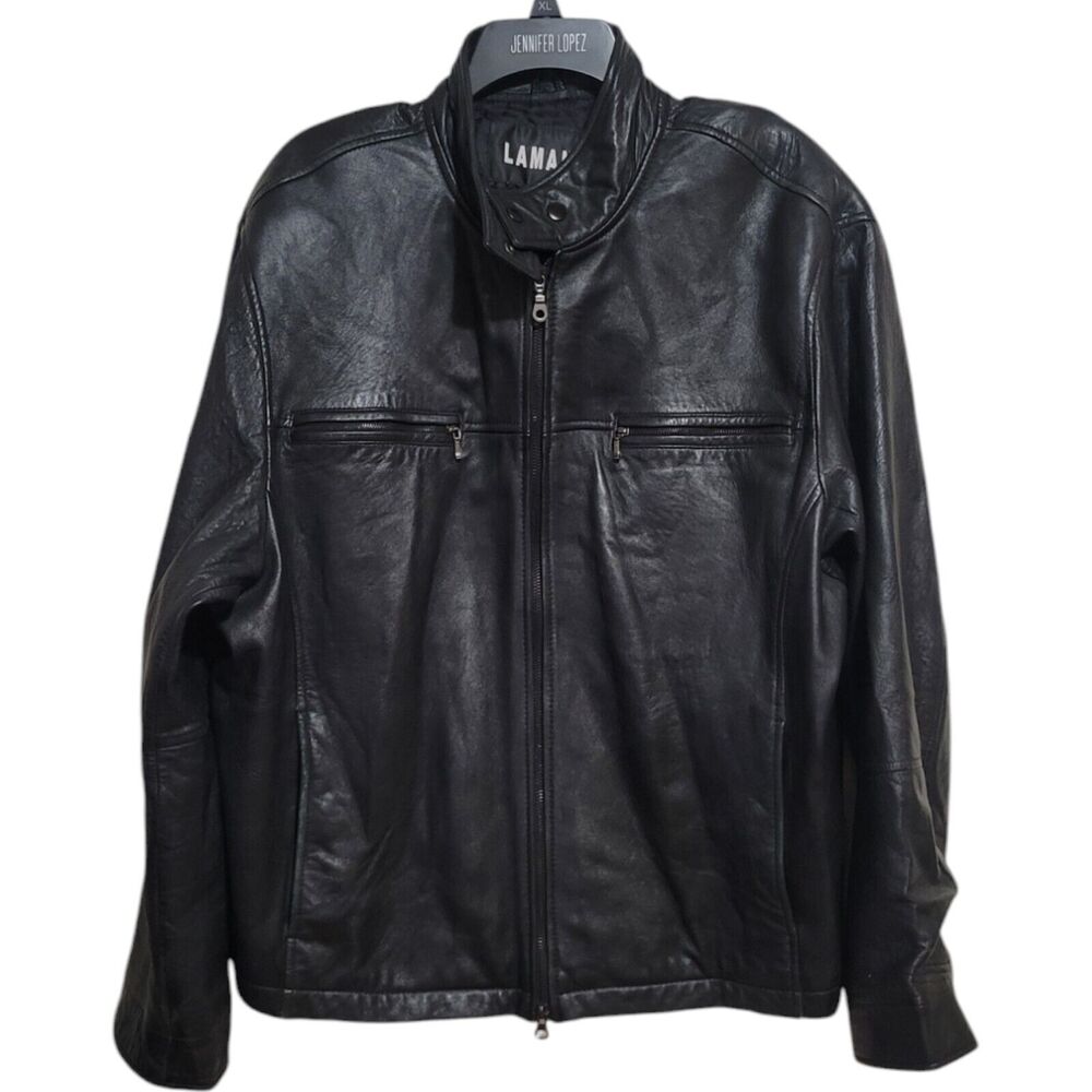 Lamant Leather Bomber Men Jacket Size XL